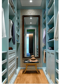 Параллельная гардеробная комната с большим зеркалом Златоуст